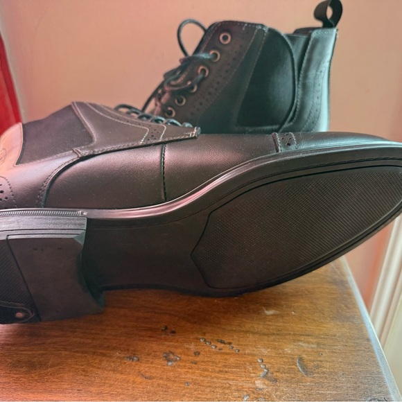 ArcBrothers Leather Chelsea Lace Up Boots main image 4